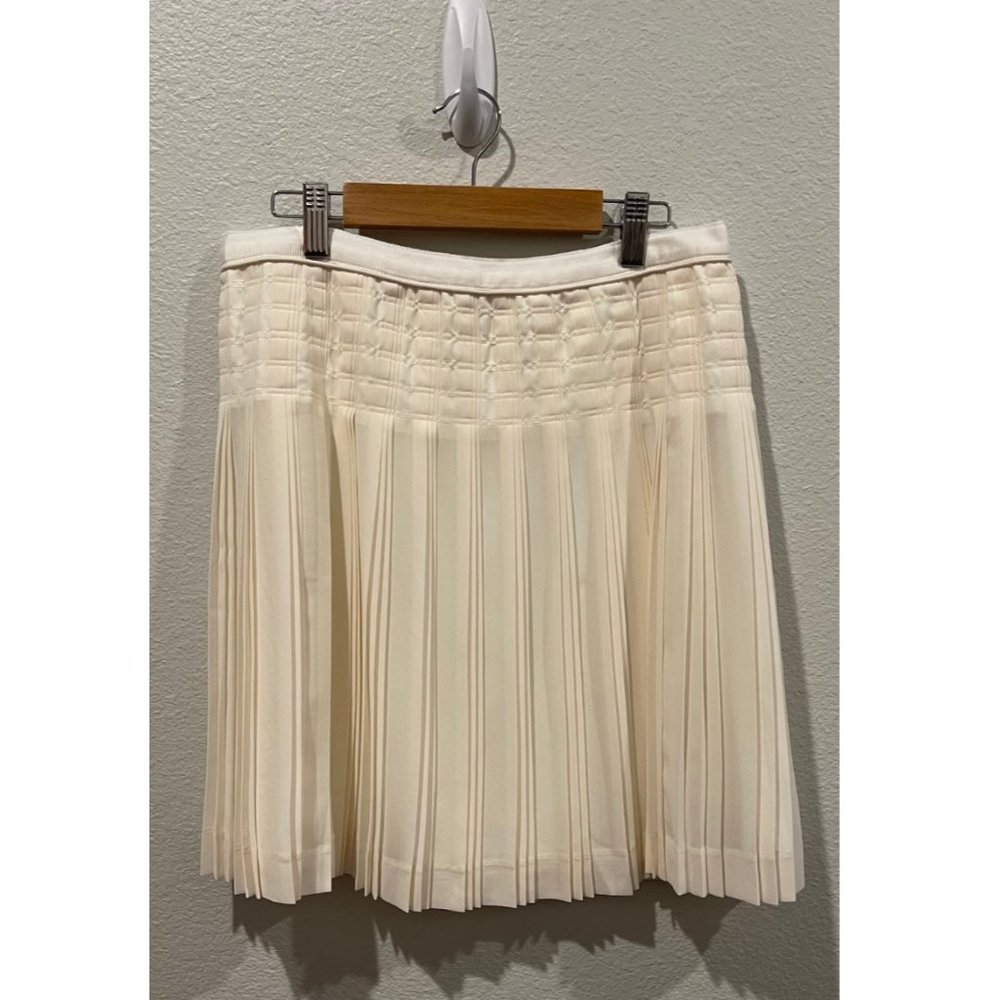 J.CREW Beige Pleated Mini Skirt